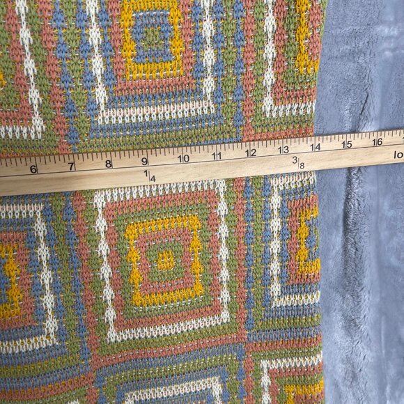 RVCA Squared Crochet Dress Women's S Multi Color Fitted‎ Bodycon Midi Knit - Picture 7 of 9